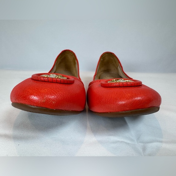 Tory Burch Allie Ballet Flats | Samba Orange / Coral Red - Picture 4 of 14
